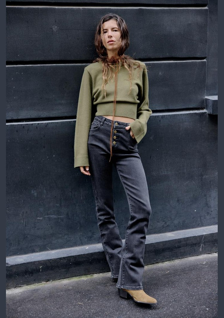 CELINE | CROPPED KNIT SWEATER